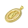 Real 18K Gold Plated Brass Micro Pave Cubic Zirconia Pendants KK-H472-14G-11-2