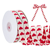 2Roll Valentine's Day Polycotton(Polyester Cotton) Ribbon OCOR-HY0001-52-1