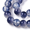 Transparent Crackle Baking Paint Glass Beads X1-DGLA-T003-01C-02-3