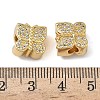 Brass Micro Pave Clear Cubic Zirconia Beads KK-L257-28G-3