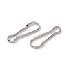 Non-Tarnish 304 Stainless Steel Push Gate Snap Keychain Clasp Findings STAS-G291-05P-2