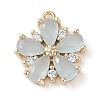 Brass Micro Pave Cubic Zirconia Charms KK-G491-26G-04-1