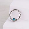 316L Stainless Steel Micro Pave Cubic Zirconia Hoop Nose Rings WG5D603-14-1