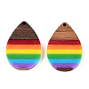 Opaque Resin & Walnut Pendants RESI-TAC0026-05G-3