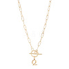 304 Stainless Steel Letter Pendant Necklaces NJEW-LP0001-52Q-G-1