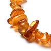 Natural Amber Chip Beads Stretch Bracelets Set for Parent and Kid BJEW-JB06819-4