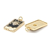 Rack Plating Brass Micro Pave Clear Cubic Zirconia Pendants X-KK-D073-24G-01-2