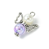 Imitation Pearl Acrylic Pendants PALLOY-JF02624-03-4