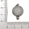 Brass Micro Pave Clear Cubic Zirconia Box Clasps CU-CBA8324-01B-3