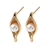 Brass Stud Earrings Findings KK-B160-06G-1