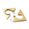 201 Stainless Steel Triangle Stud Earrings EJEW-D084-10G-4