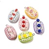 Imitation Food Opaque Resin Pendants X-RESI-A031-04-1