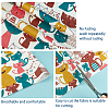 Cat & Dog Pattern Cotton Fabric DIY-WH0181-75-5