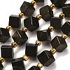 Natural Gold Pyrite/Golden Pyrite Beads Strands G-F833-M01-01-2