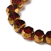 Electroplate Glass Beads Strands X-EGLA-P061-01B-05-3