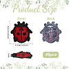 40Pcs Computerized Embroidery Polyester Iron on/Sew on Patches DIY-FG0010-36A-2