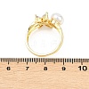 Brass Micro Pave Cubic Zirconia Finger Rings for Women RJEW-D340-02G-04-2