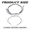 2Pcs 2 Colors Cotton And Linen Cord Braided Bracelets for Men Women BJEW-LP0003-19-2