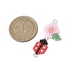 Handmade Glass Seed Beads Woven Connector Charms PALLOY-MZ00311-01-2