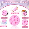1 Set 2Pcs 2 Styles Halloween Theme Silicone Molds for DIY Craft ST-CJ0007-72-3