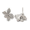 Brass with Cubic Zirconia Stud Earring EJEW-B035-46P-2