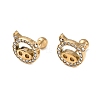 304 Stainless Steel Crystal Rhinestone Animal Cartilage Earrings SA-CBA1F7E-01G-05-1