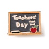 Teacher's Day Theme Rack Plating Light Gold Alloy Brooches JEWB-Z016-01KCG-12-1
