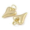 Heart Brass Pendants KK-N254-94G-01-2