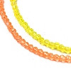 Transparent Gradient Color Glass Beads Strands GLAA-H021-01A-09-3