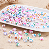 Craftdady 1300Pcs 26 Style Opaque White Acrylic Beads SACR-CD0001-02-18