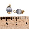 Cat Eye Round Charms KK-B157-35G-3