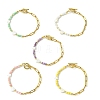 Dyed Natural Freshwater Shell Beads Link Bracelets BJEW-JB13682-3