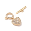 Brass Micro Pave Cubic Zirconia Toggle Clasps KK-B100-066G-4