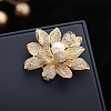 Flower Alloy Crystal Rhinestone Brooch PW-WG24C40-01-1