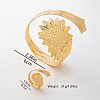 Iron Sunflower Cuff Bangle & Ring Sets for Women WG2469A-01-4