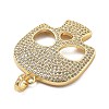 Brass Micro Pave Cubic Zirconia Pendants KK-L209-102G-02-2