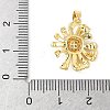 Brass Micro Pave Cubic Zirconia Pendants KK-D357-18G-3