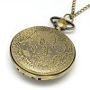 Alloy Flat Round with Dragon Pendant Necklace Pocket Watch X-WACH-N012-28-3