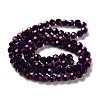 Faceted(32 Facets) Electroplate Glass Bead Strands X-EGLA-R042-6mm-02-4