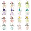 32Pcs 8 Colors Acrylic & Glass Pendants PALLOY-TAC0175-1