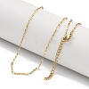 304 Stainless Steel Twist Bar Link Chain Necklaces NJEW-H043-06G-1