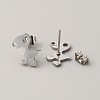 304 Stainless Steel Stud Earrings for Women LS-EJEW-TAC0010-016P-2