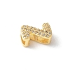 Brass Micro Pave Clear Cubic Zirconia Initial Multi-strand Links KK-S520-01G-23-2