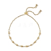 304 Stainless Steel Cable & Bar Link Chain Slider Bracelets for Women BJEW-JB12858-01-2