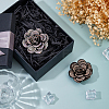 2Pcs Velet & Rhinestone Brooches JEWB-FH00025-4