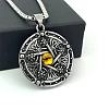 European Stainless Steel Yellow Evil Eye Star Pendant Necklaces for Men YW2402-1