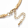 Brass Herringbone Chains Necklaces X-KK-T062-67G-4