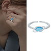 1Pc Brass Micro Pave Cubic Zirconia Open Cuff Rings for Women RJEW-LP0002-22-1