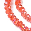 Baking Electroplate Glass Beads Strands DGLA-A039-J6MM-BM-4