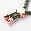 Nylon Twisted Cord Bracelet Making MAK-K007-03RG-3
